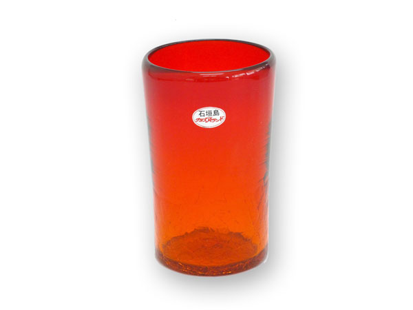 ビアグラスグラス・赤（生産地石垣島） | 琉球ガラスショッピング 